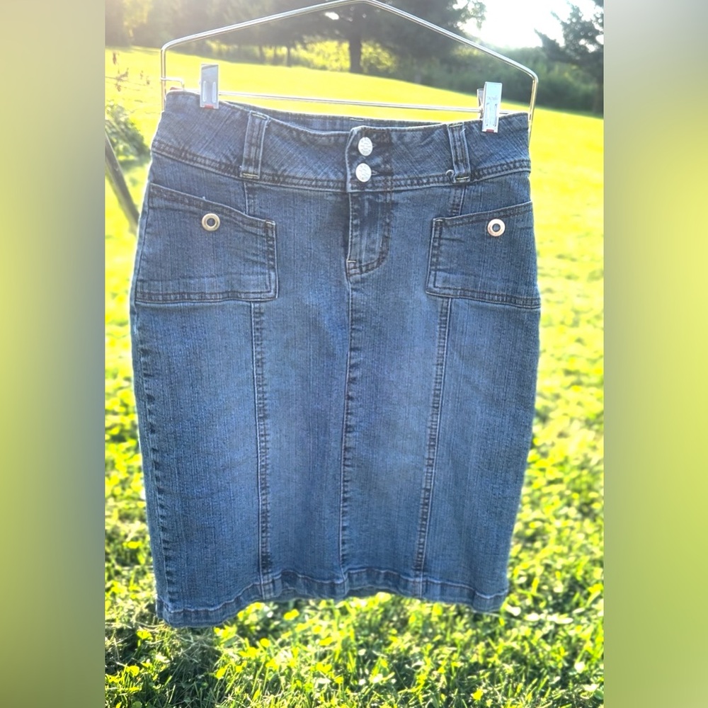 Bisou Bisou Denim mini skirt